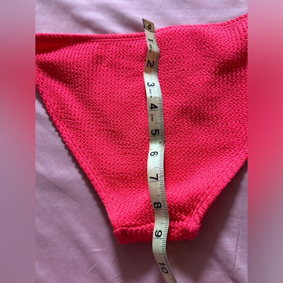 No Boundaries String Bikini bottom with Texture deep coral guc size Medium 7-9 - Picture 7 of 7